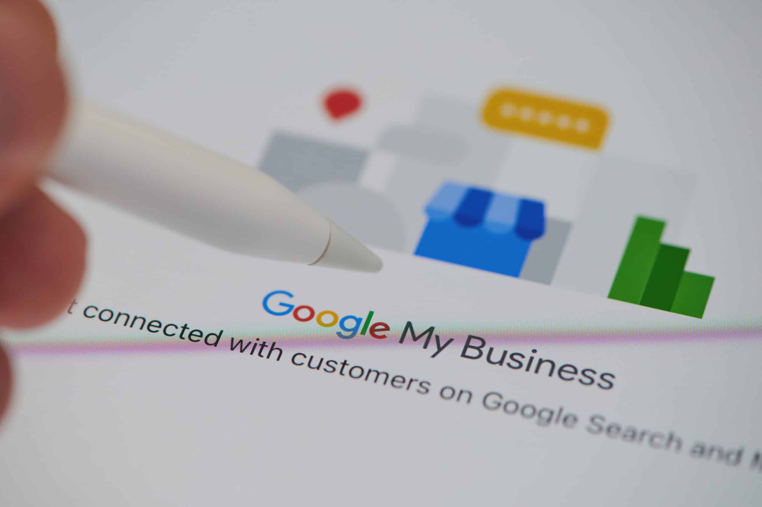 Check google my business on ipad panel